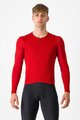 CASTELLI dres dugih rukava zimski - FLY LS - crvena