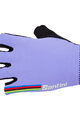 SANTINI rukavice s kratkim prstima - UCI RAINBOW - ljubičasta
