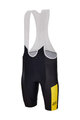 SANTINI kratke hlače s tregerima - TDF LEADER - crna/žuta/bijela