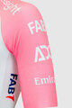 PISSEI dres kratkih rukava - UAE TEAM EMIRATES REPLICA GIRO D'ITALIA 2024 - bijela/ružičasta