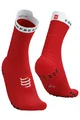 COMPRESSPORT čarape klasične - PRO RACING  V4.0 RUN HIGH - crvena/bijela