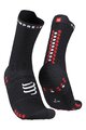 COMPRESSPORT čarape klasične - PRO RACING  V4.0 RUN HIGH - crna/crvena