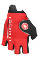 CASTELLI rukavice s kratkim prstima - ROSSO CORSA PRO - crvena